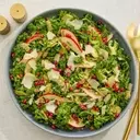 Festive Brussels Sprout, Kale, and Pear Salad with Cider Vinaigrette