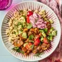 Flavorful Chicken Shawarma Bowls with Beet Tzatziki