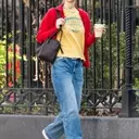 Jennifer Lawrence Embraces Primary Colors for Spring Outing