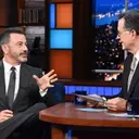 Kimmel Bids Farewell to Colbert, Slams CBS