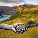 Saype dans le Beaufortain : quand le land art devient publicité