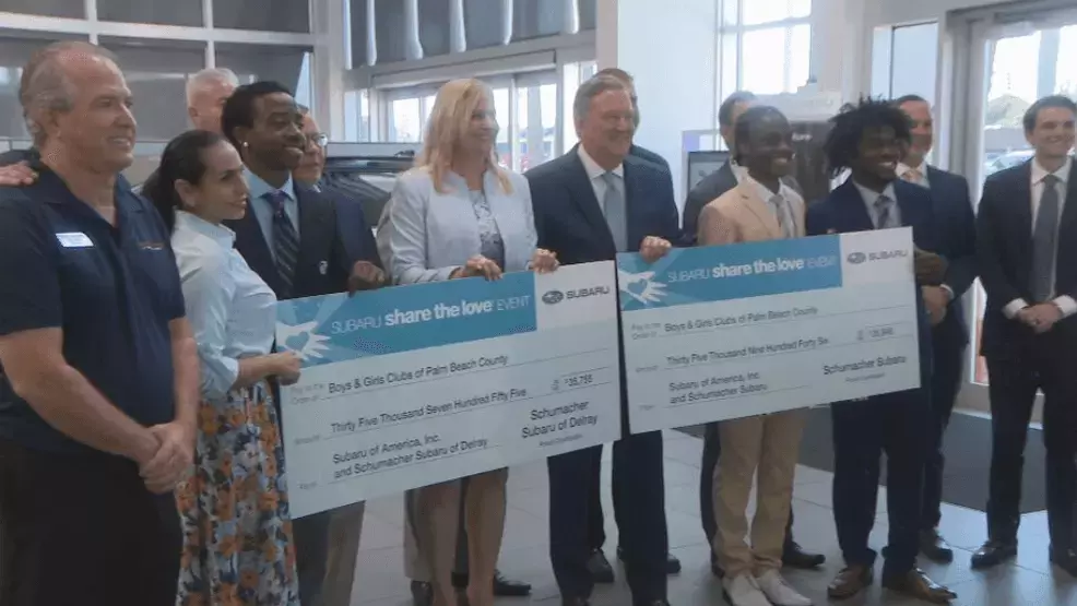 Subaru Dealers Make a Generous Donation to Support Youth Programs in Palm Beach County