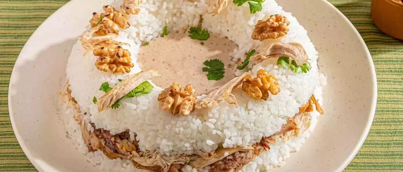 Egyptian-Style Circassian Chicken with Walnut Sauce