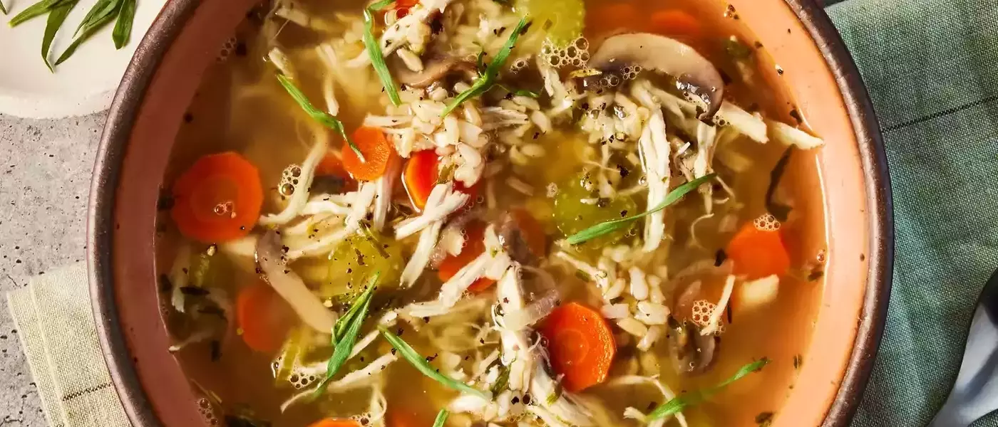 Hearty One-Pot Chicken and Brown Rice Comfort Soup