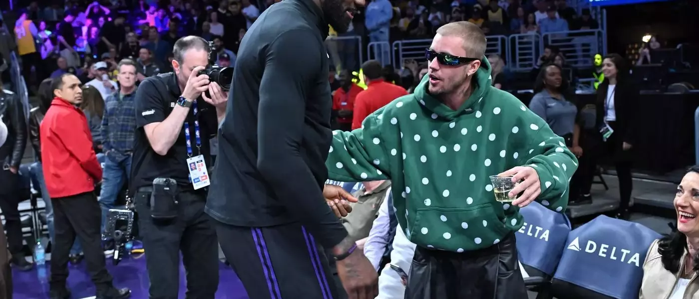Justin Bieber's Skylrk Hoodie Spotted Courtside