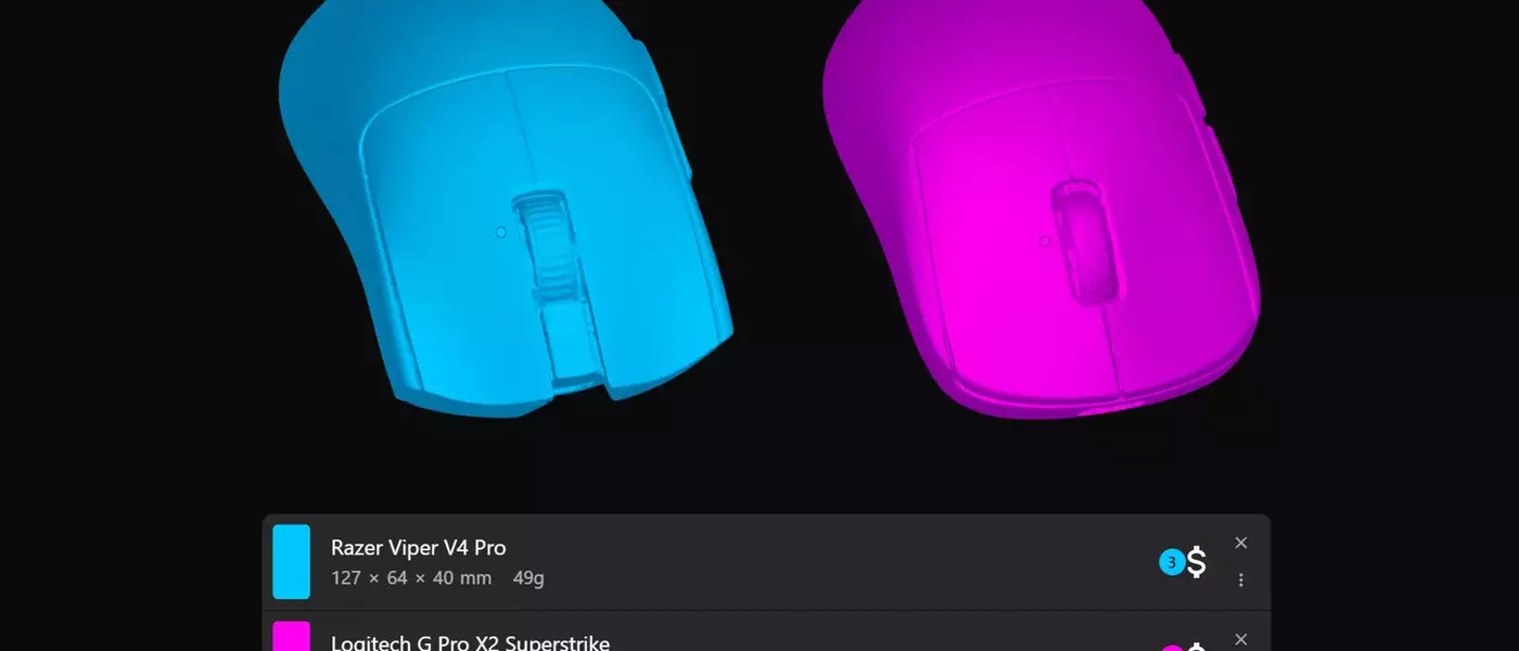 A New Web Tool Revolutionizes Gaming Mouse Shape Comparison with Full 3D Models