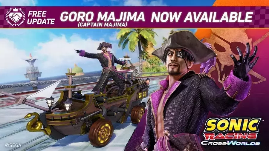 Goro Majima Joins Sonic Racing: CrossWorlds Roster