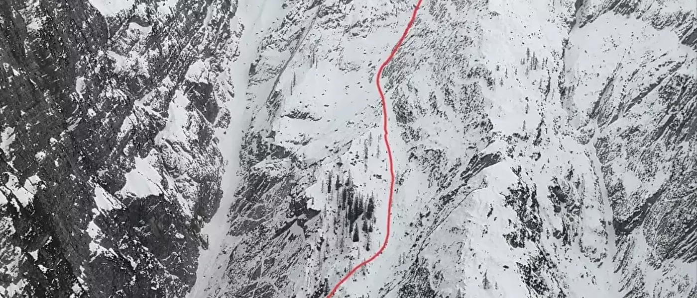 La face nord cach￩e de la Cima Collalto : une première descente à ski dans les Dolomites