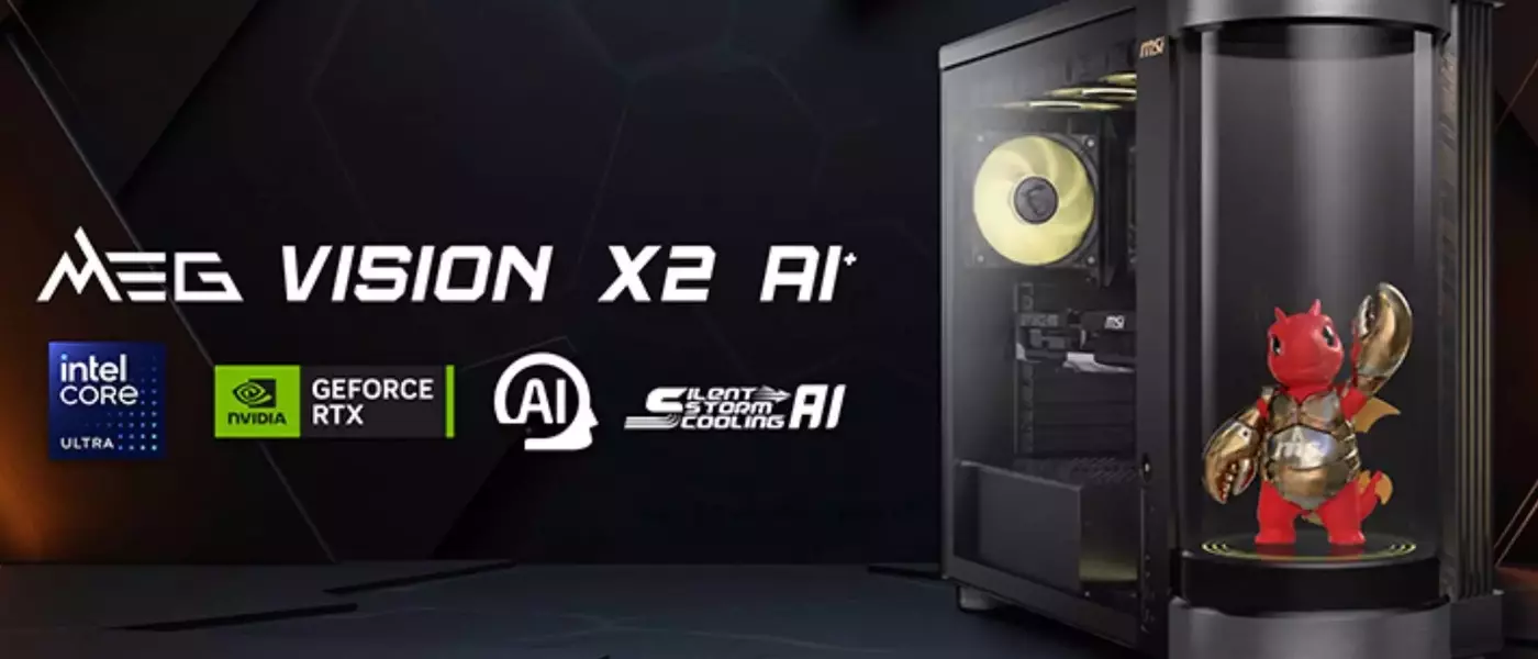 MSI Unveils the MEG Vision X2 AI⁺: A Desktop PC Featuring an AI Companion and Cylindrical Display