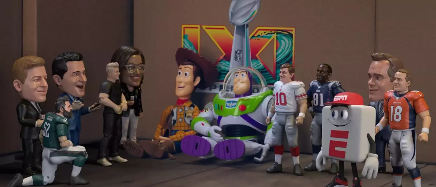 ESPN Stars Transformed into 'Toy Story' Characters for Super Bowl LXI Campaign