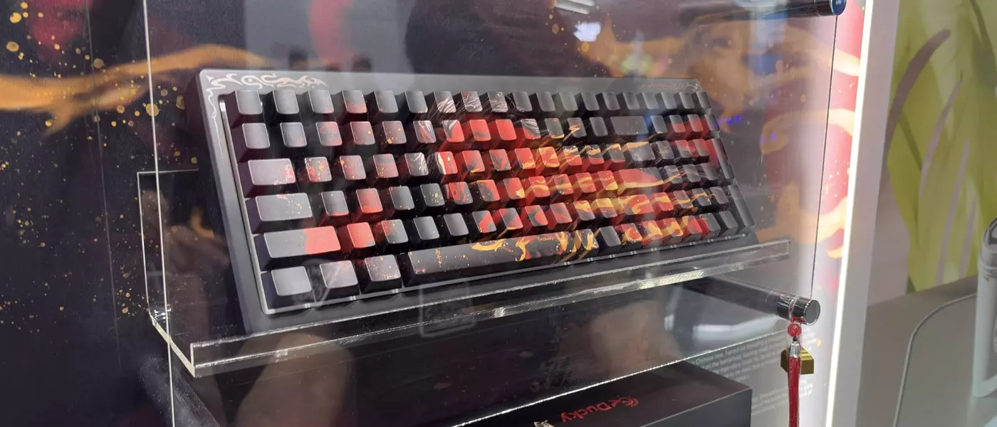 Ducky Unveils Striking 'Year of the Horse' Gaming Keyboard at Computex, A Blaze of Red and Gold