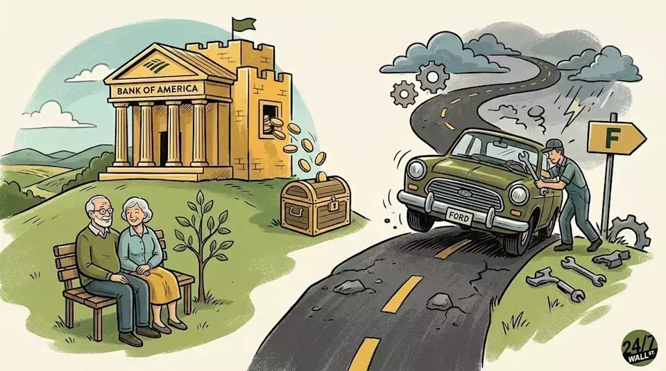 Bank of America vs. Ford: A Retirement Portfolio Showdown